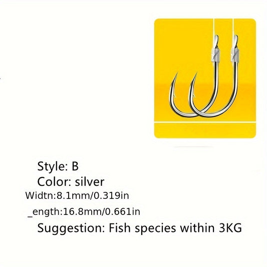 20 Pre-Tied Fishing Hooks with Line
