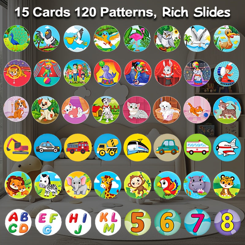 Educational Flashcards Set - Dinos, Animals, Fruits, Fun Designs