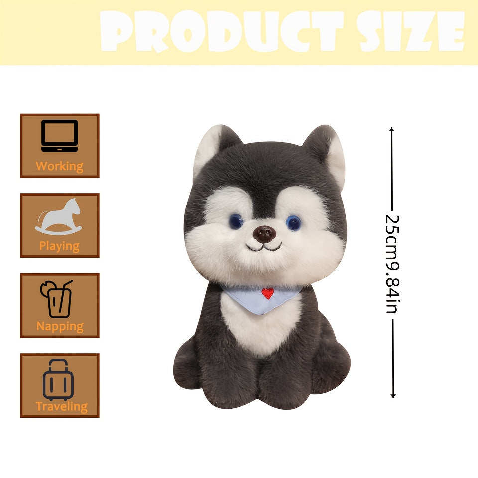 84in Cartoon Husky Dog Plush Toy Soft Stuffed Animal