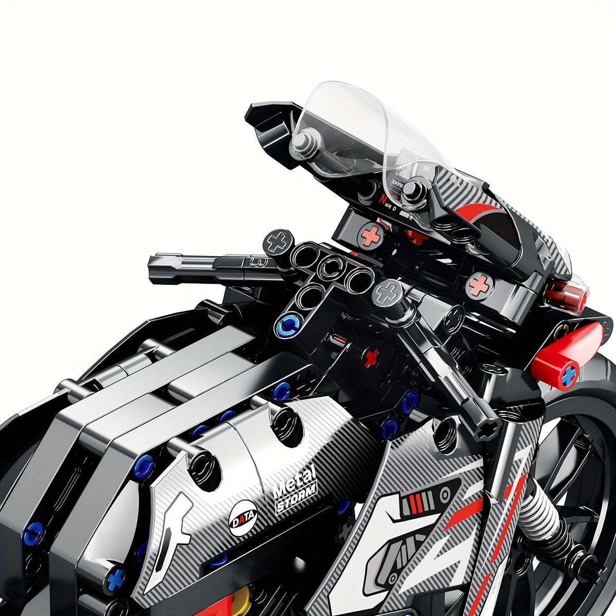 500 PCS Science & Tech Building Blocks Motorcycle Assembly Toy
