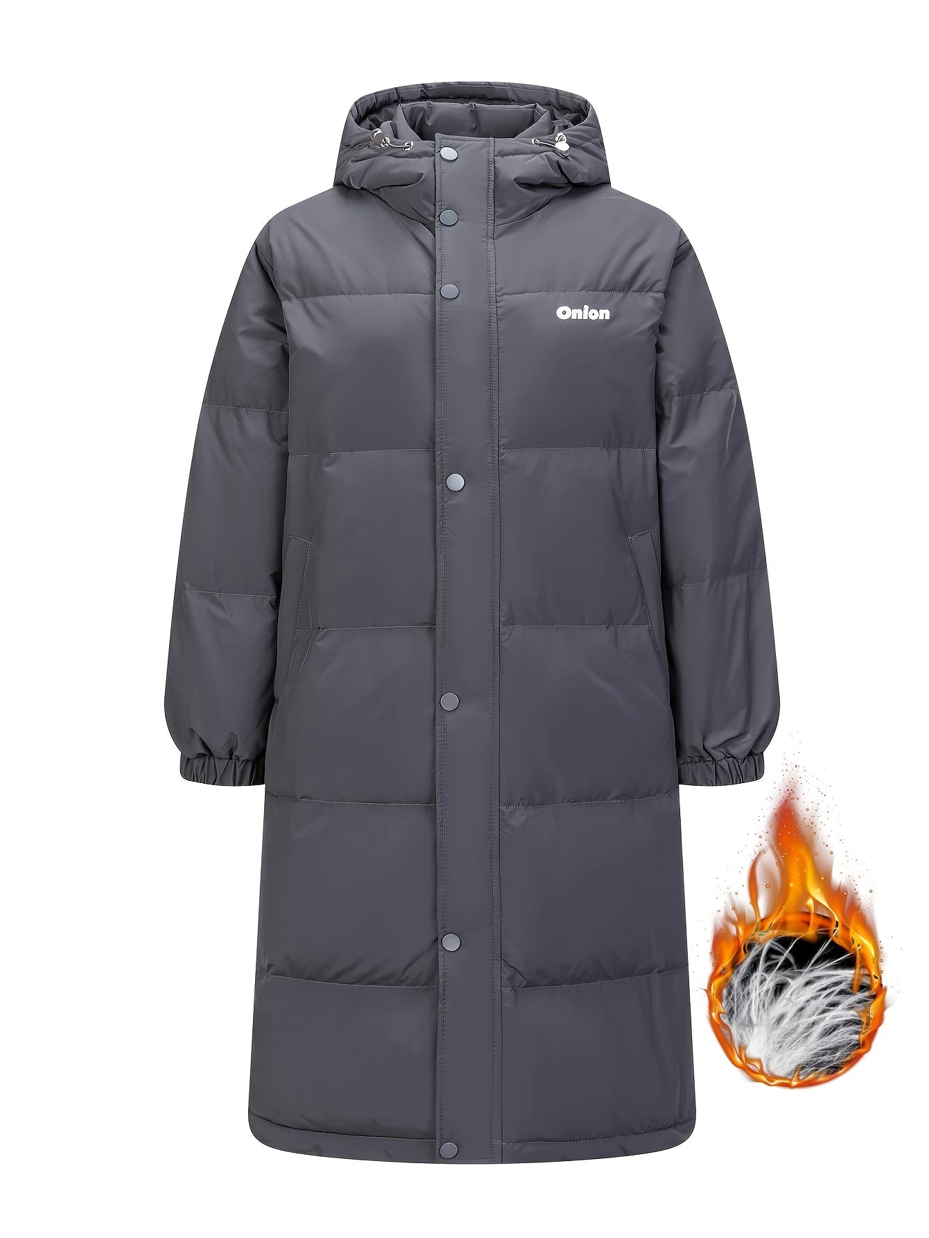 Women's Solid Over The Knee Down Hooded Jacket