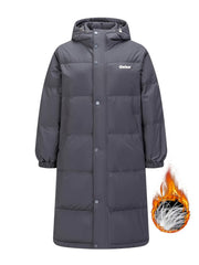 Women's Solid Over The Knee Down Hooded Jacket