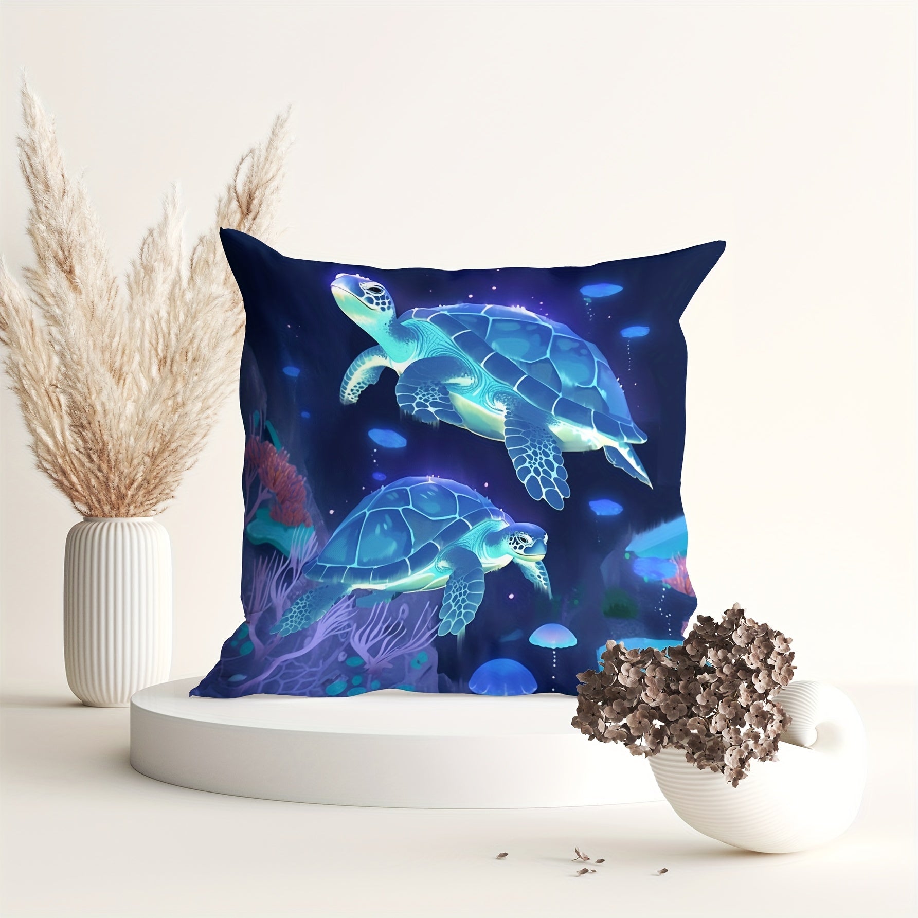 Turtle Throw Pillow Covers Printed Throw Pillowcase Home Decor