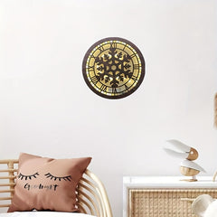Kids Room LED Wall Clock Retro Wooden Sign Hanging Decoration