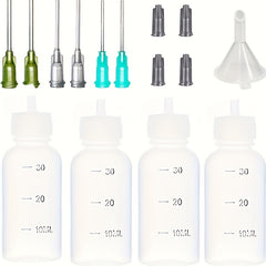 30ml Needle Tip Applicator Bottle Set with Needle Tips & Mini Funnel