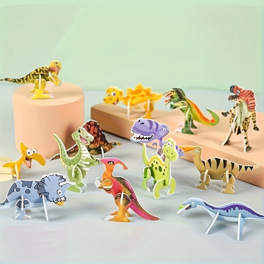 50pcs 3D Paper Puzzle Cartoon Toy Party Decoration Kids Educational Brain Game