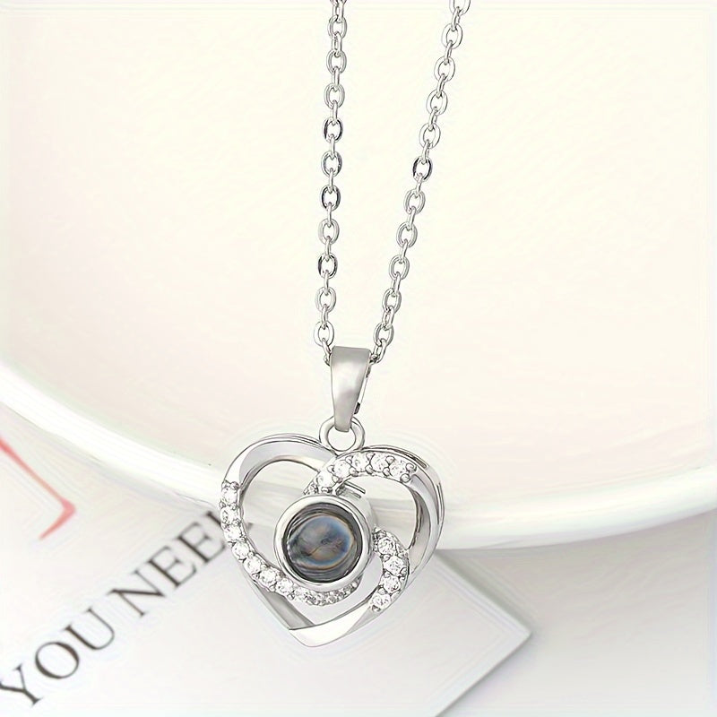 Eternal Red Rose & 'I Love You' Necklace - Perfect Gift for Her