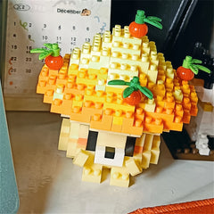 6pcs Mushroom Building Blocks Set, 1970pcs Creative Plant Toy, Desktop Ornament