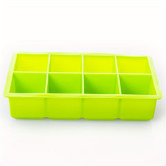 8-Grid Silica Gel Ice Cube Mould for Easy Ice Making