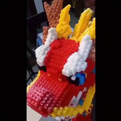 Chinese Dragon 3D Building Set Poly Model Decoration Holiday Seasonal Display