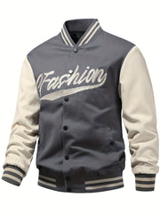 Letter Embroidered Men's Baseball Jacket
