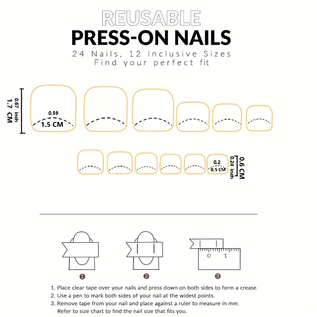 24pcs Glossy Red Square Press On Toe Nails with Glue Stick and Nail File