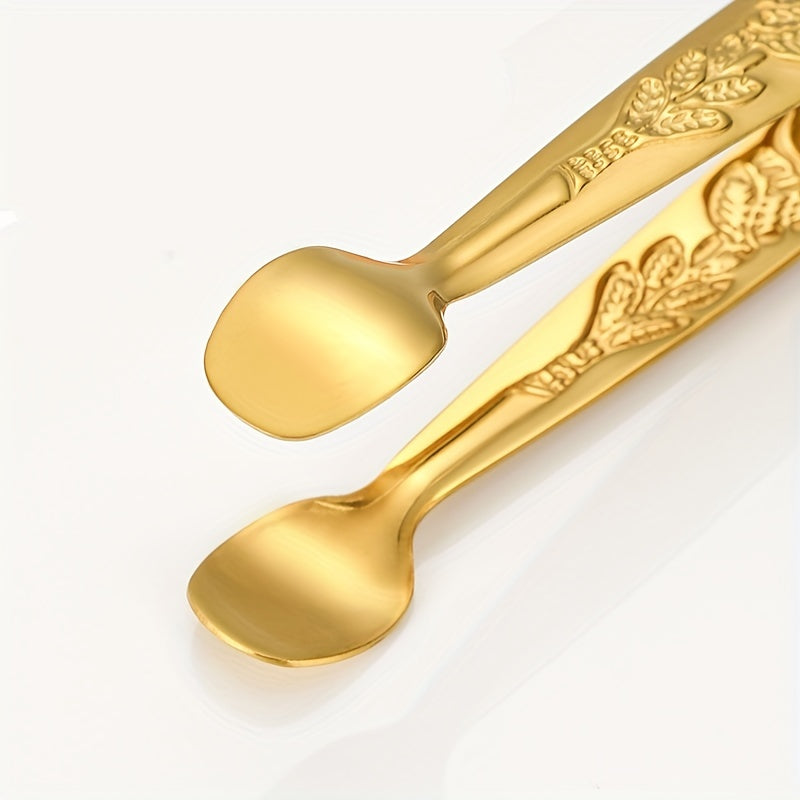 2PCS Mini Serving Tongs Stainless Steel for Tea Coffee