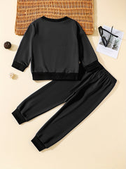 Boys Pullover Sweatshirt & Jogger Pants Set for Fall Winter