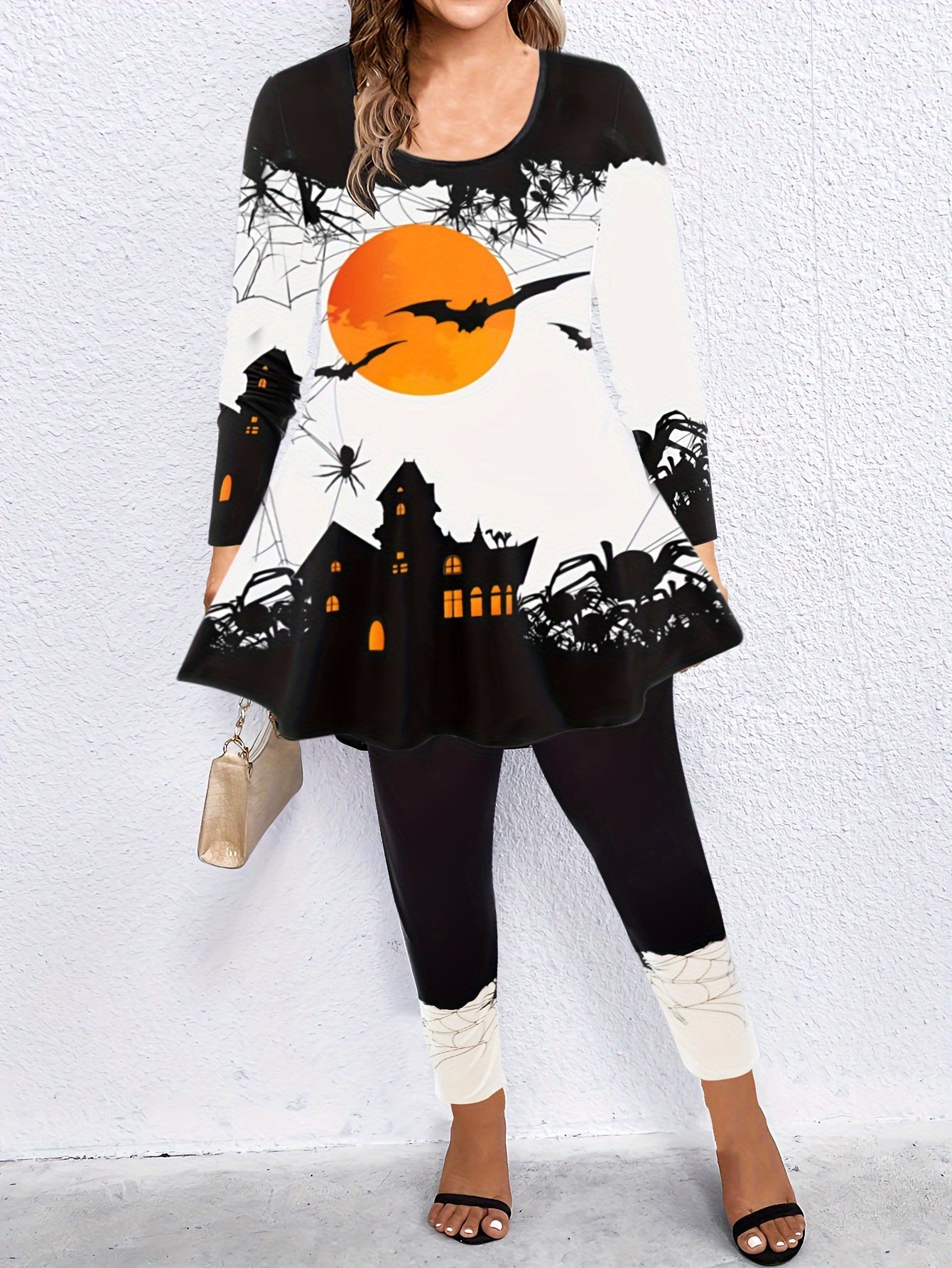  Halloween 2-Piece Set Graphic Long Sleeve Top
