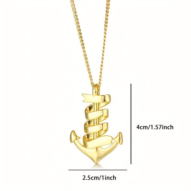 Personalized Stainless Steel Anchor Bar Necklace Custom Lettering Pendant