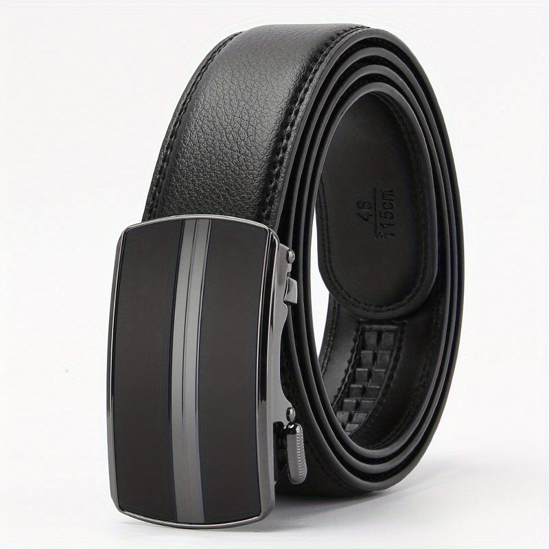 Men's Cowhide Automatic Buckle Business Leather Belt