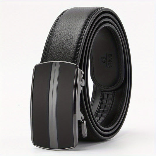 Men's Cowhide Automatic Buckle Business Leather Belt