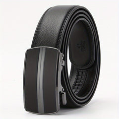 Men's Cowhide Automatic Buckle Business Leather Belt