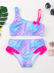 Girls Fish Scale Bikini Tankini Swimsuit Set
