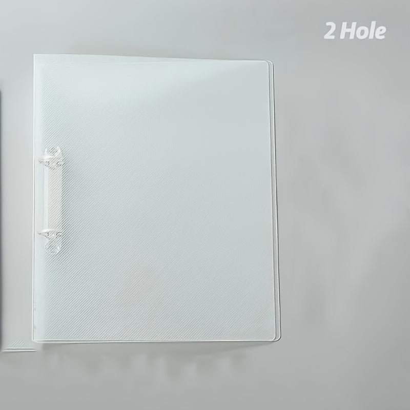 A4 Transparent Plastic Binder Punch Folder for Office Files Storage