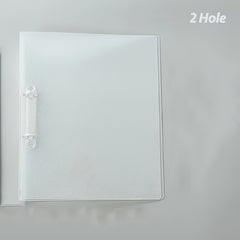 A4 Transparent Plastic Binder Punch Folder for Office Files Storage