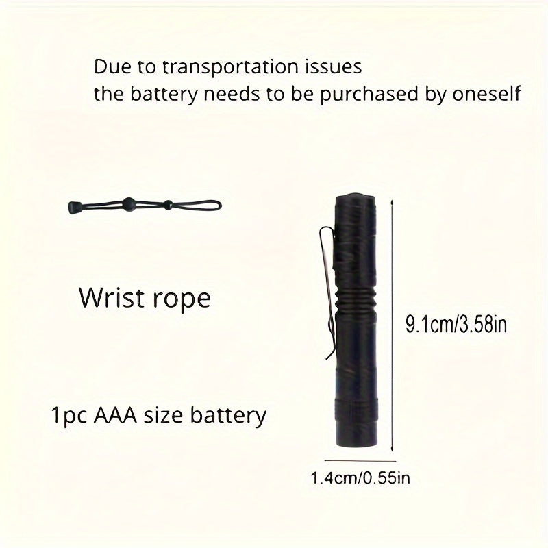 2pcs Mini LED Flashlight Pocket-Sized Outdoor Camping Hiking