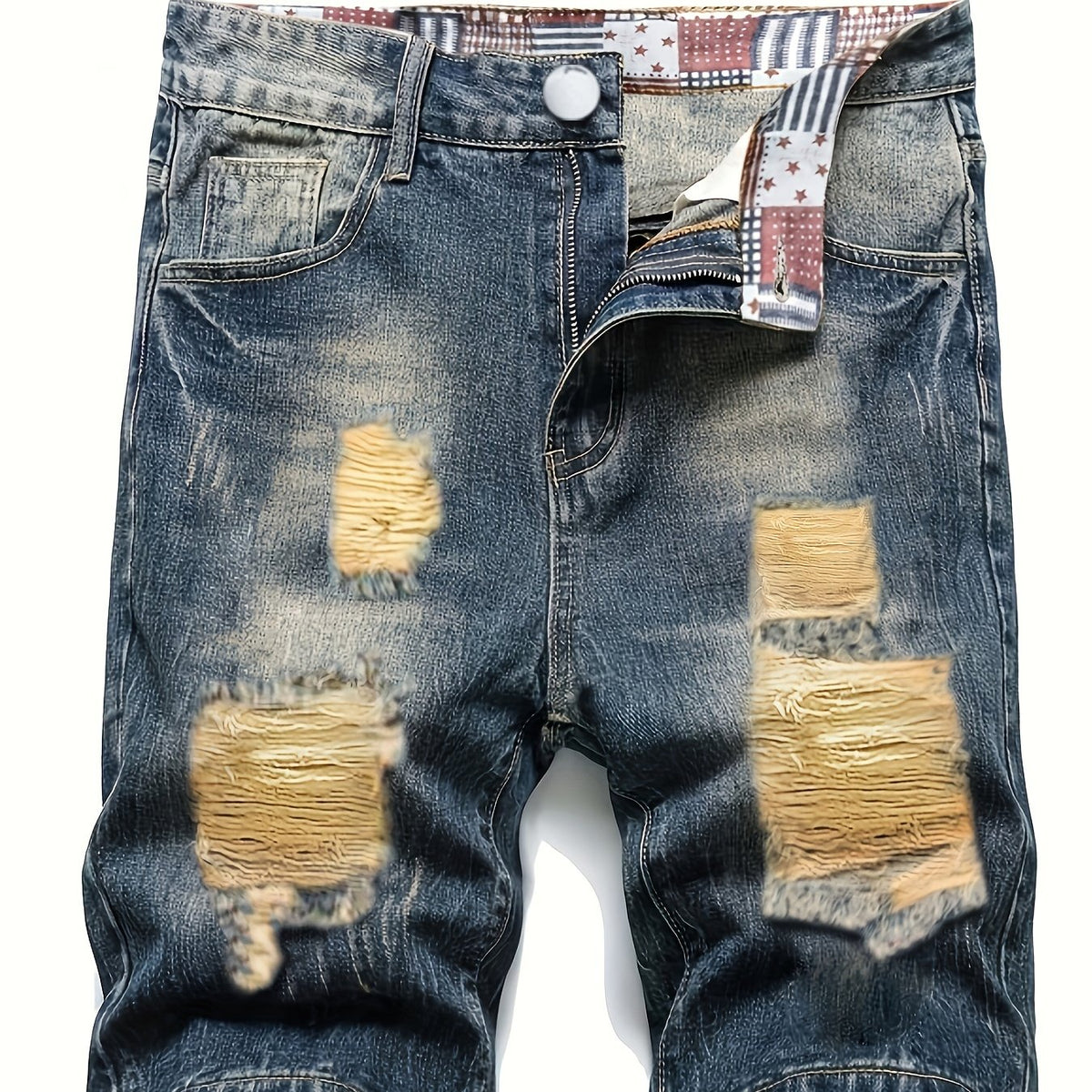Men's Distressed Denim Shorts for Summer