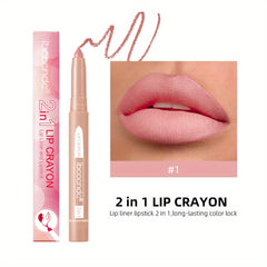 2-In-1 Lip Liner Waterproof & Sweat-proof Velvet Matte Lipstick