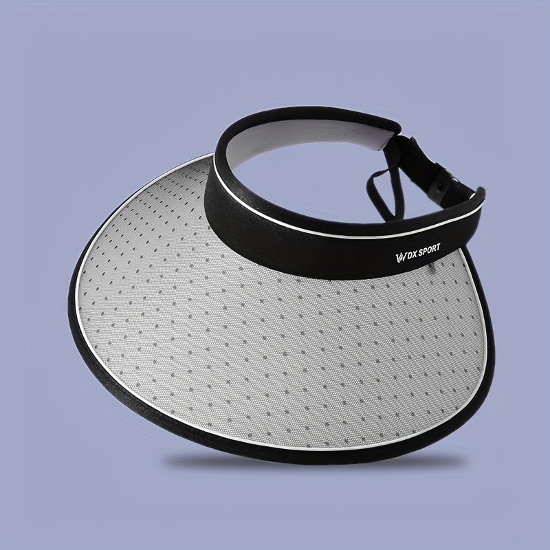 Adjustable Photochromic Visor Hat Dotted Wide Brim UV Protection Sun Hat