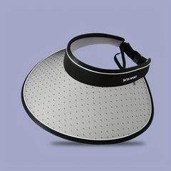 Adjustable Photochromic Visor Hat Dotted Wide Brim UV Protection Sun Hat