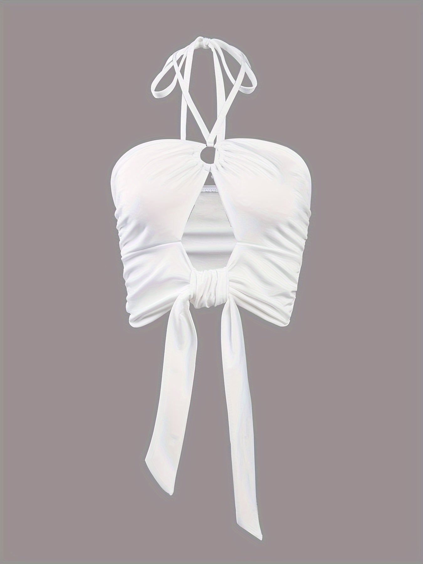 Ring Halter Cami Top Backless Lingerie