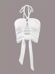 Ring Halter Cami Top Backless Lingerie