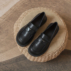 Women's Triangle Decor Loafers Slip On Walking Shoes
