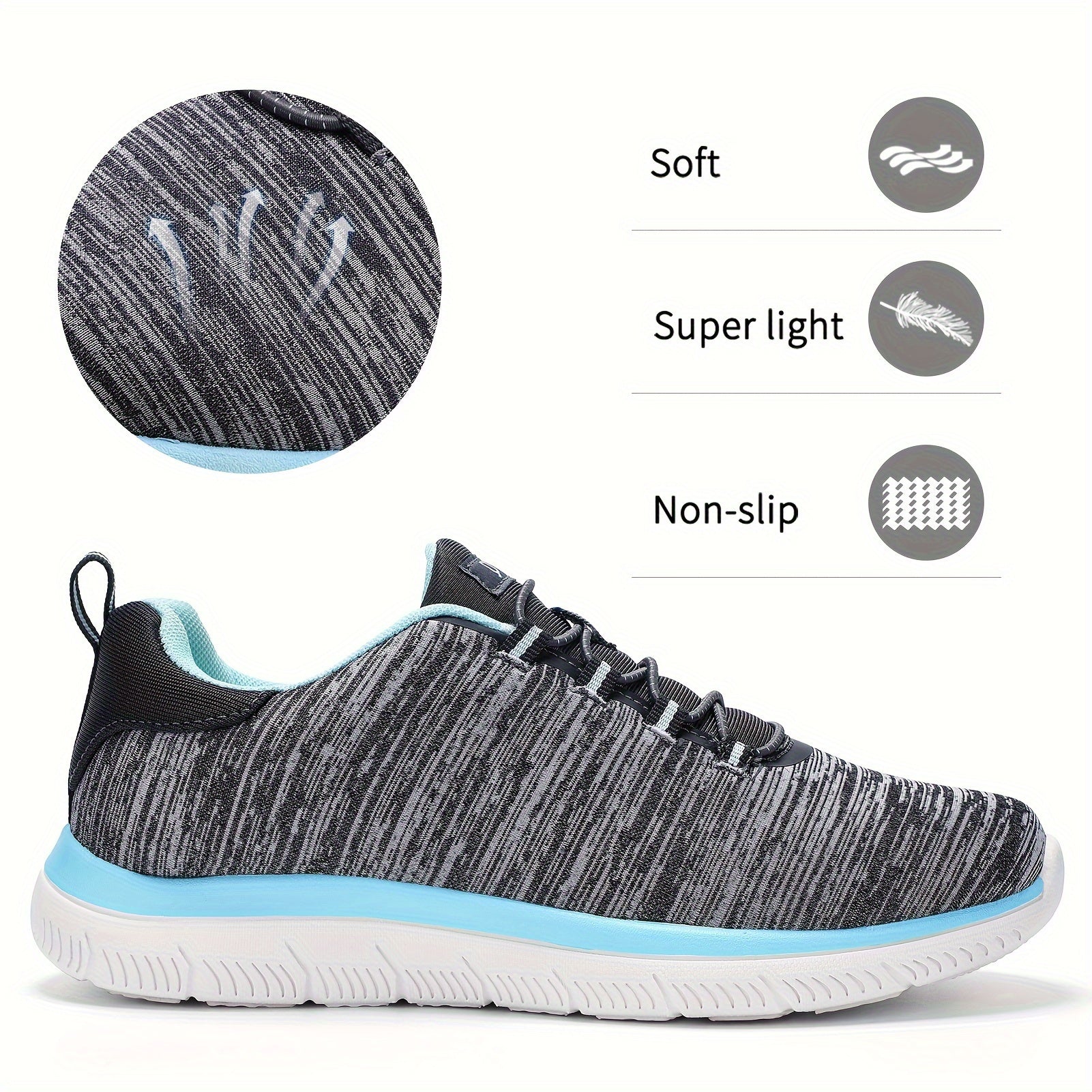 Women's Lightweight Slip On Sneakers Breathable Non Slip Shoes