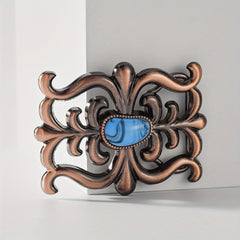 Retro Leaf Belt Buckle Boho Hollow Out Western Cowboy Belt Decorative Accessorie