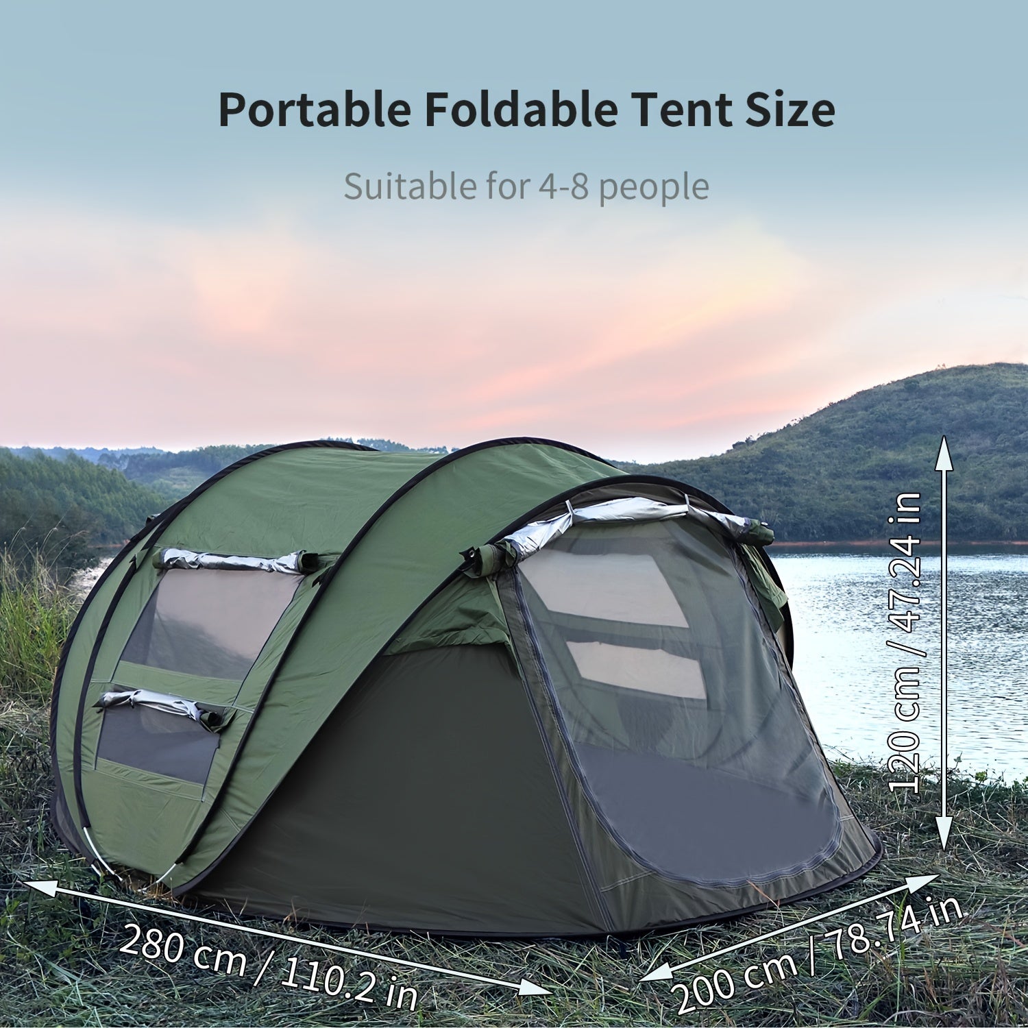 Portable Waterproof Sunscreen Tent for Travel Hiking