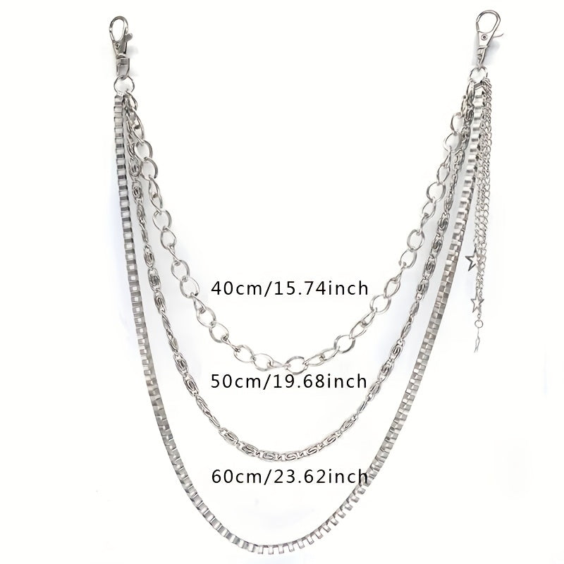 Pentagram Pendant Tassel Chain Punk Pant Chain