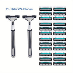 Stainless Steel Men's Shaving Blades 24 Pack