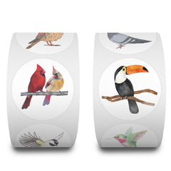 500pcs Cartoon Bird Vinyl Stickers Animal Themed Roll