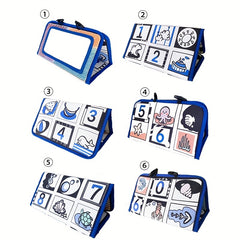 2pcs Interactive Foldable Time Mirror Toy Early Education Floor Game