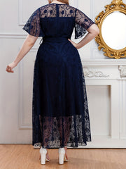 Bridesmaid Dress Solid Lace Maxi Evening Formal Dress