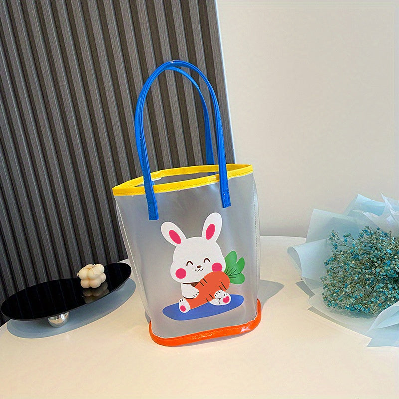 Transparent Cartoon Rabbit Travel Handbag for Girls