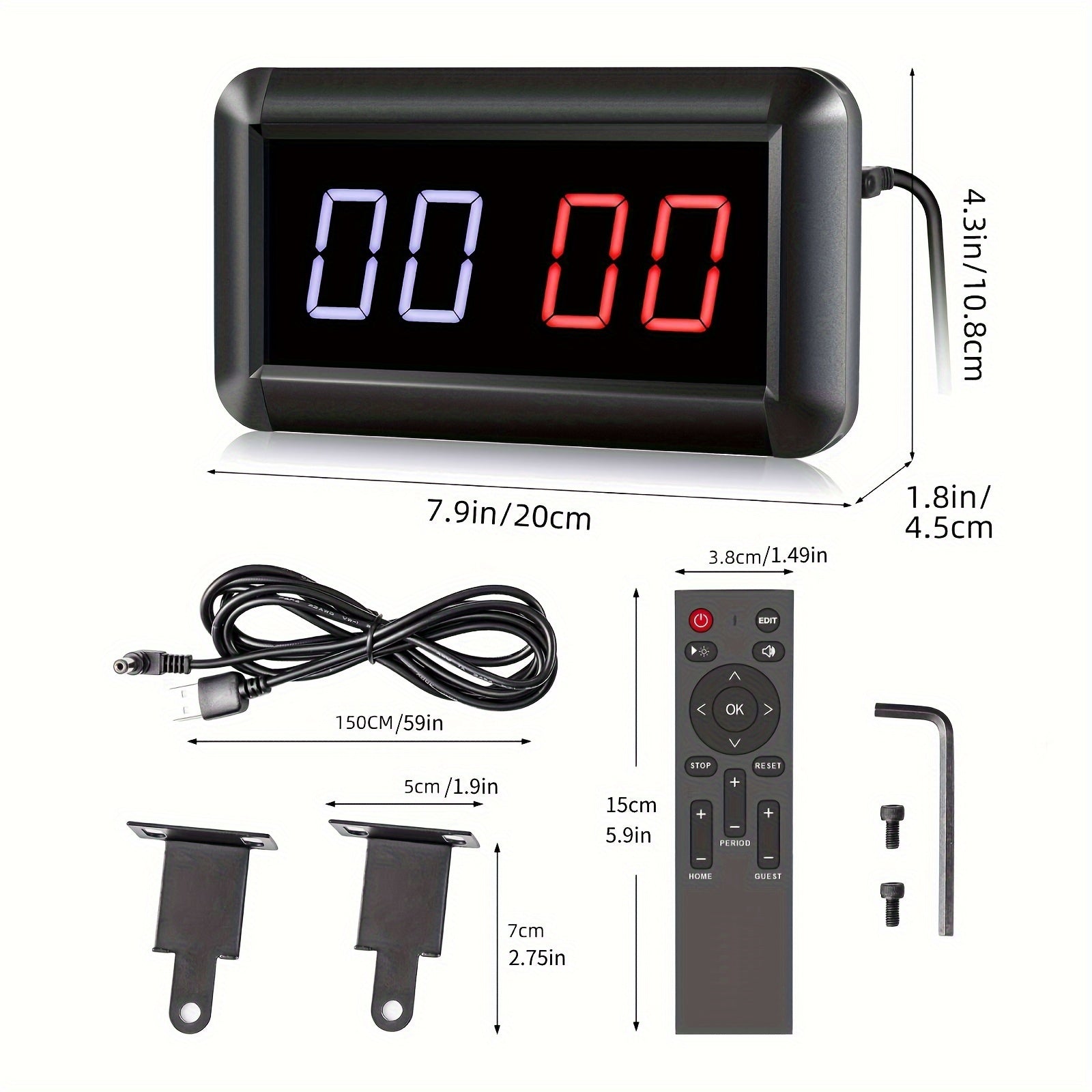 LED Electronic Scoreboard - Remote Control - For Table Tennis Basketball