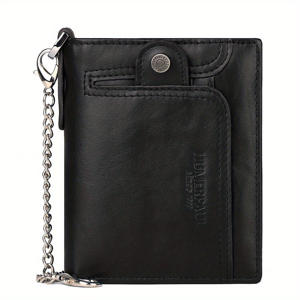 HUMERPAUL Leather Men's Wallet with Multi Function ID Credit Card Holder