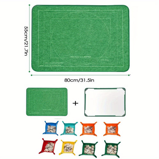 1000pc Jigsaw Puzzle Board, 8 Trays & Cover