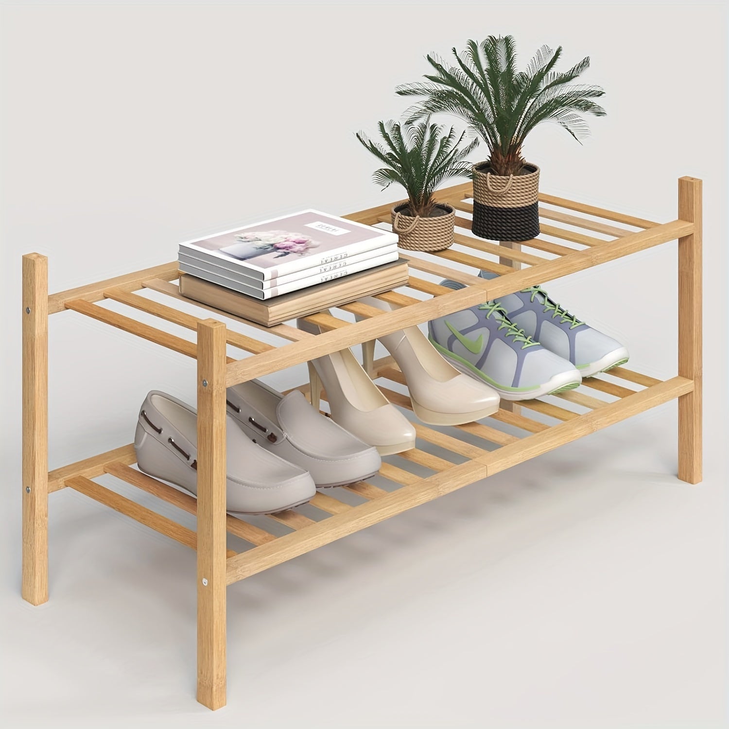 Bamboo Shoe Rack Shoe Storage Organizer
