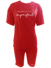 Letter Print 2pc Set Casual T shirt & Biker Shorts Outfits Women's Clothing