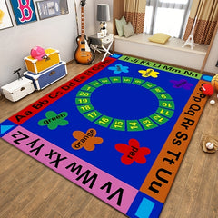 Kids Area Rug Play Mat Round Alphabet Educational Learning Carpet
