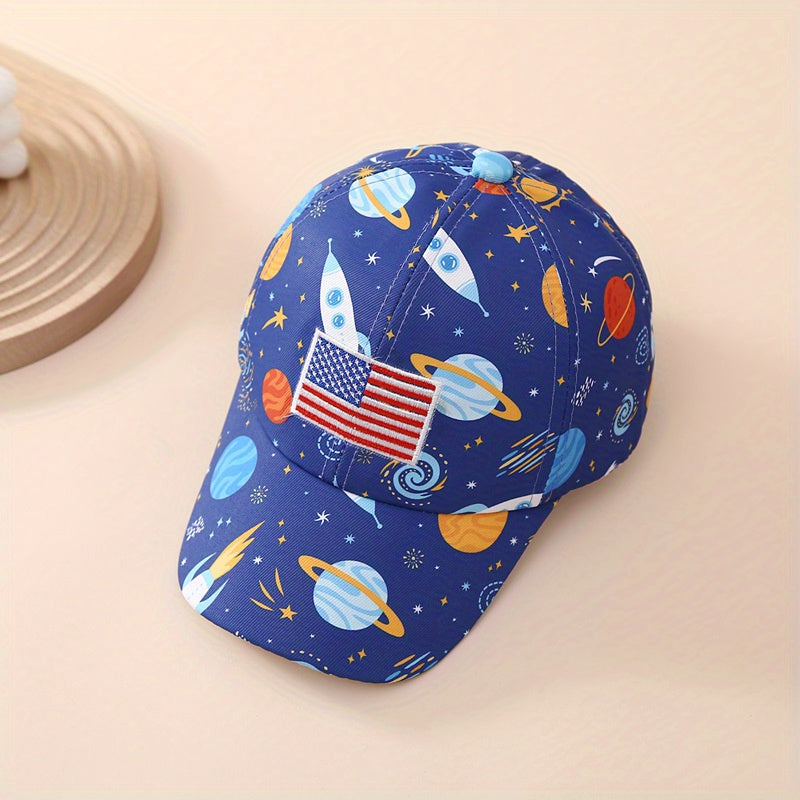 Kids Adjustable Baseball Cap with Starry Sky Embroidery